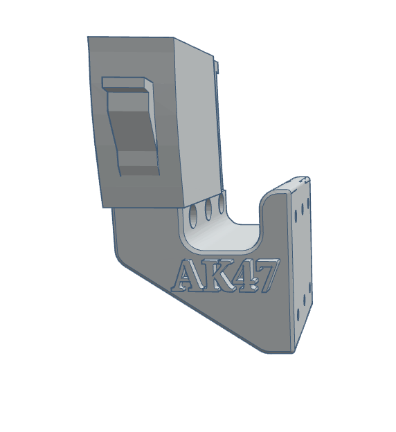 Wall mount designed for displaying an AK47 firearm securely and prominently.