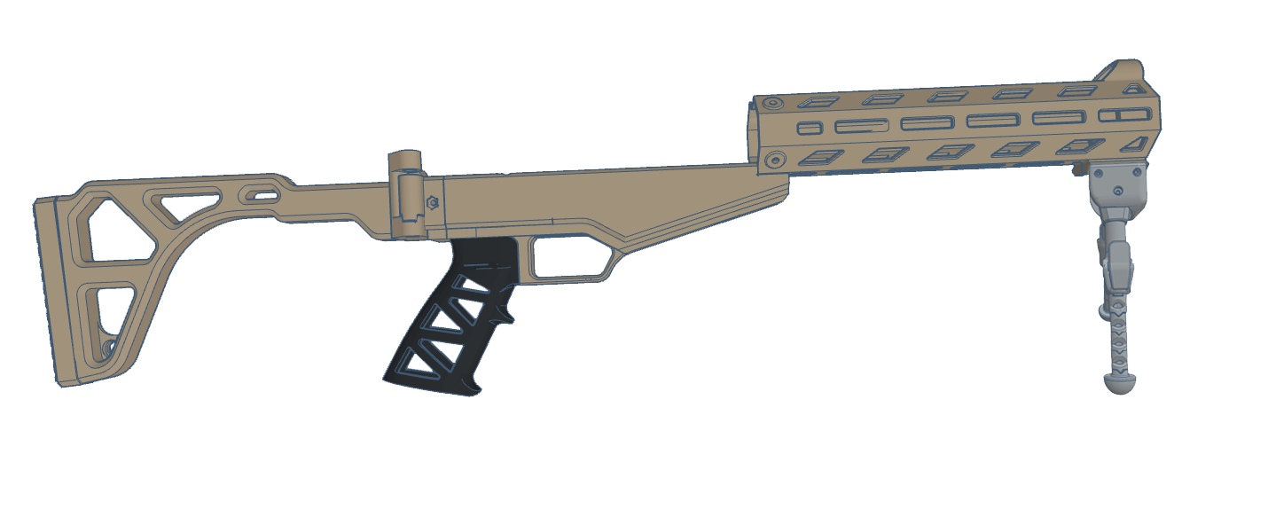 Side view of the Gamo GX40 standard stock featuring a modern design and adjustable components.