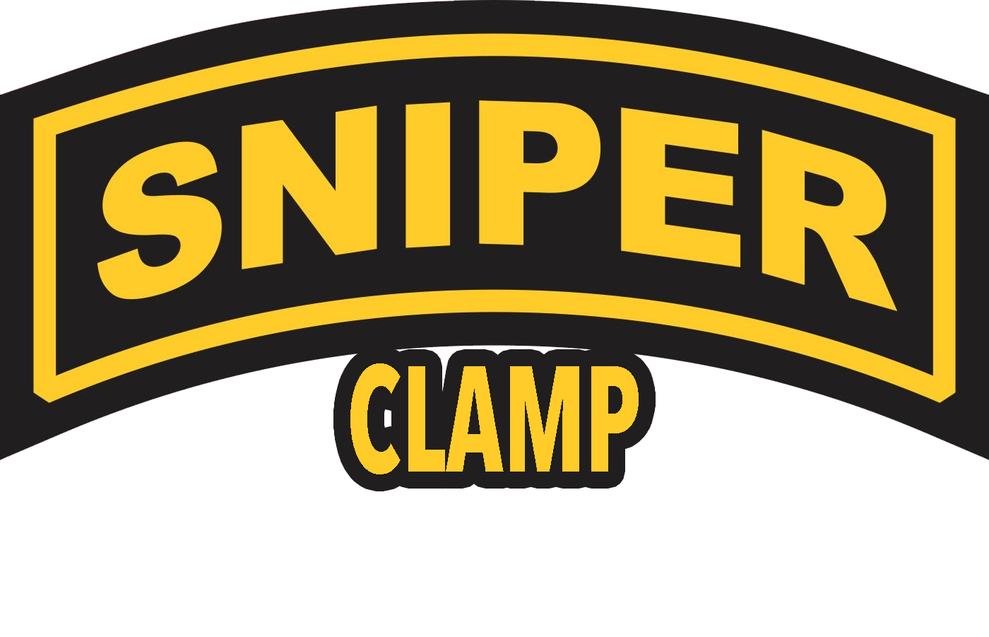 Logo featuring the word 'SNIPER' in yellow on a black background with the word 'CLAMP' below.