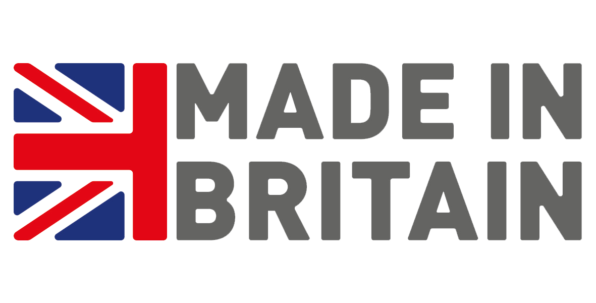 Logo featuring the phrase 'Made in Britain' alongside the Union Jack flag.