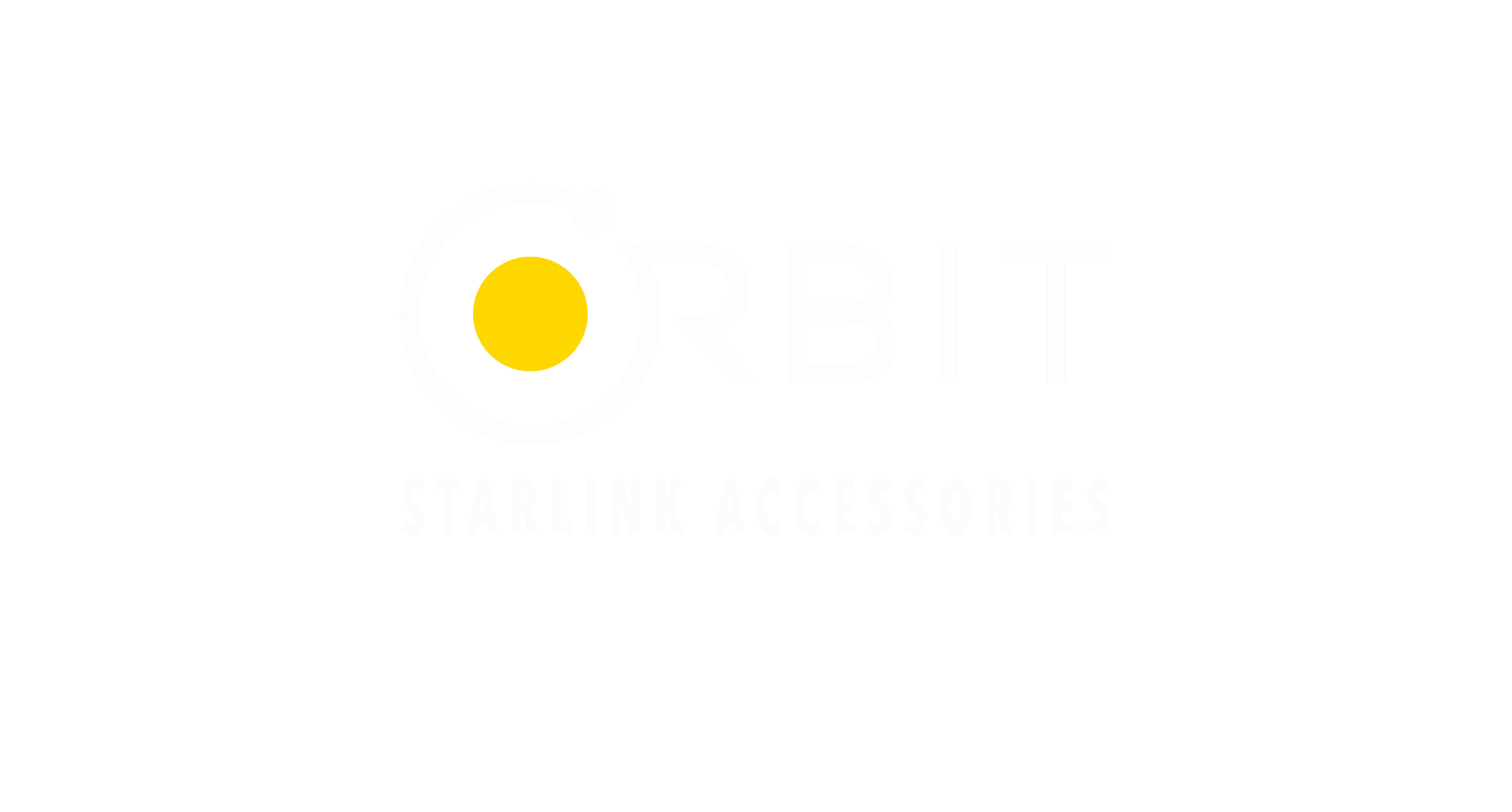 Logo for Orbit Starlink Accessories featuring a circular design with a yellow dot.