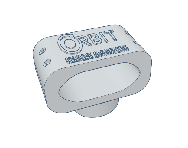3D rendering of an Orbit firearms accessories component with a circular design and logo.