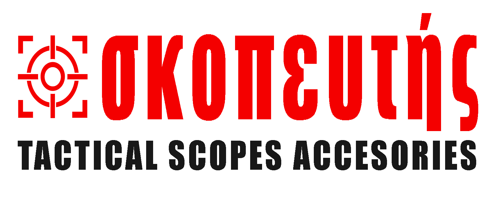 Logo featuring a red background with a target symbol and the text 'Tactical Scopes Accessories'.
