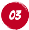 Red circular graphic with the number three displayed prominently in white font.